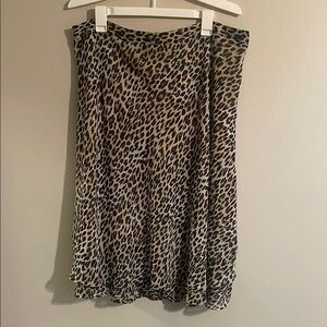 Roz & Ali Black and Brown Skater Skirt Knee-Length